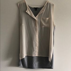Forever 21 cream and grey tank top